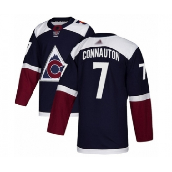 Youth Colorado Avalanche #7 Kevin Connauton Authentic Navy Blue Alternate Hockey Jersey - Ujersey