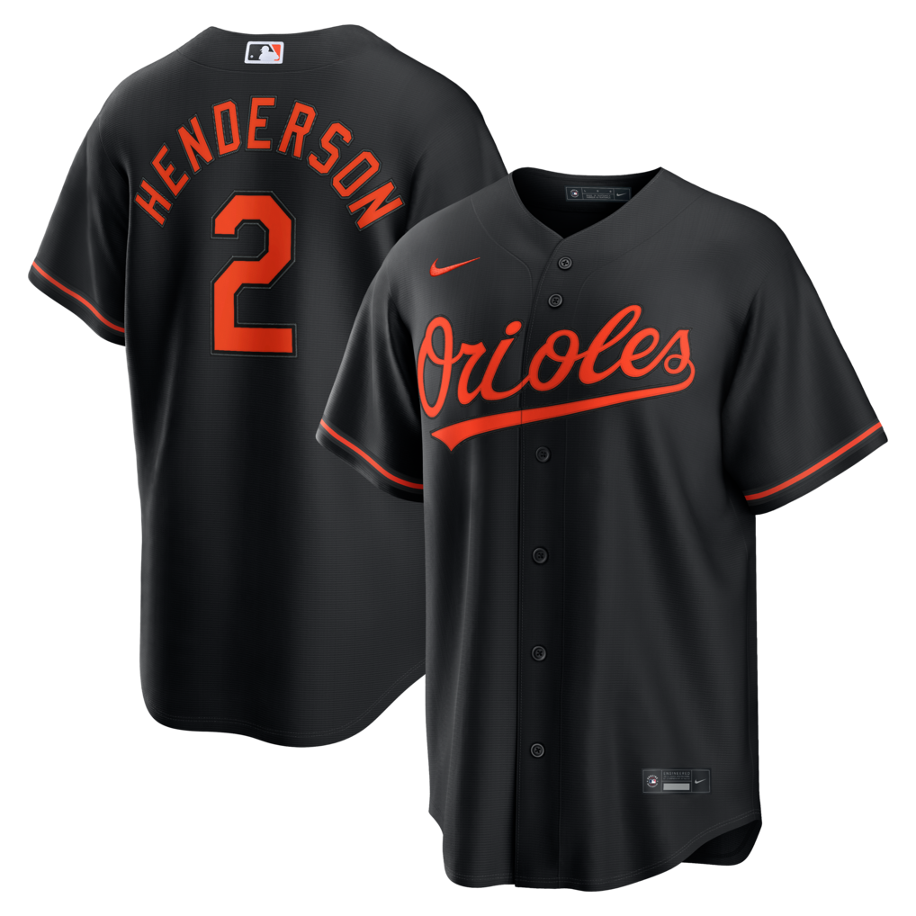 Men's Baltimore Orioles Gunnar Henderson Nike Black Alternate Replica Jersey - Ujersey