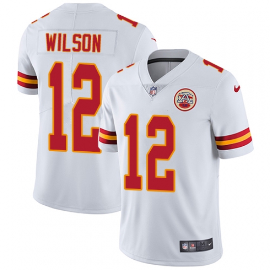 Youth Nike Kansas City Chiefs #12 Albert Wilson White Vapor Untouchable Limited Player NFL Jersey - Ujersey