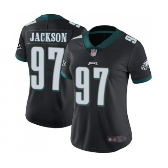 Women's Philadelphia Eagles #97 Malik Jackson Black Alternate Vapor Untouchable Limited Player Football Jersey - Ujersey