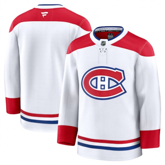 Men's Montreal Canadiens White 2024-25 Away Stitched Hockey Jersey - Ujersey