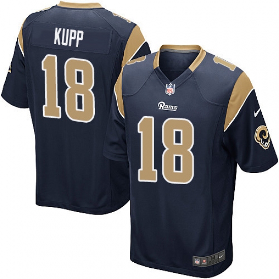 Men's Nike Los Angeles Rams #18 Cooper Kupp Game Navy Blue Team Color NFL Jersey - Ujersey