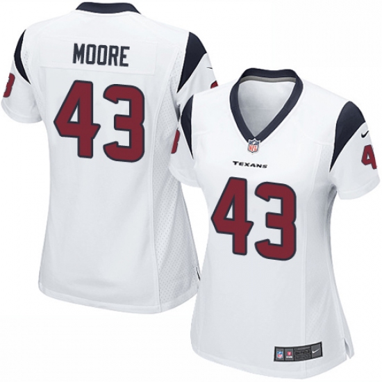 Women's Nike Houston Texans #43 Corey Moore Game White NFL Jersey - Ujersey