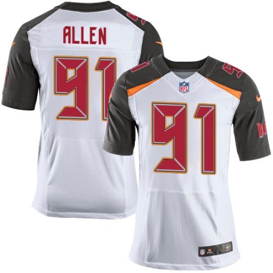 Men's Nike Tampa Bay Buccaneers #91 Beau Allen Elite White NFL Jersey - Ujersey