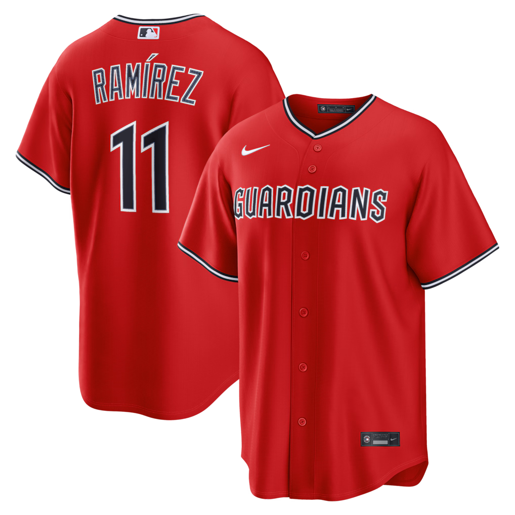 Men's Cleveland Guardians José Ramírez Nike Red Alternate Replica Jersey