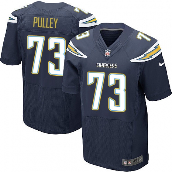 Men's Nike Los Angeles Chargers #73 Spencer Pulley Elite Navy Blue Team Color NFL Jersey - Ujersey