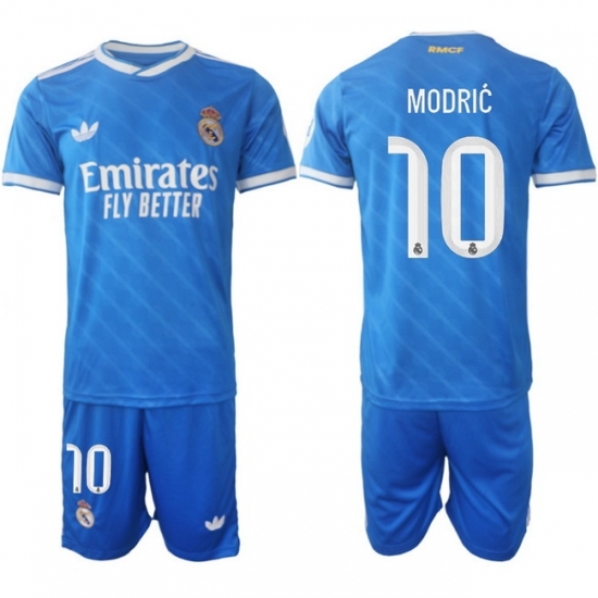 Men Real Madrid 2026 Soccer Jerseys Blue #10 MODRIC