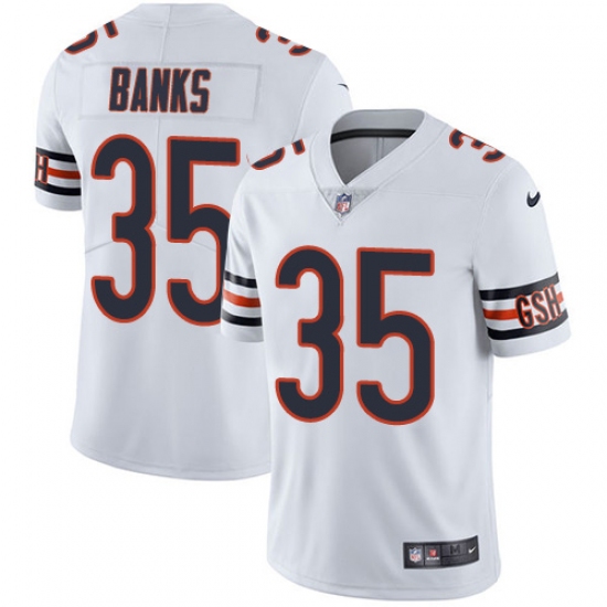 Men's Nike Chicago Bears #35 Johnthan Banks White Vapor Untouchable Limited Player NFL Jersey - Ujersey