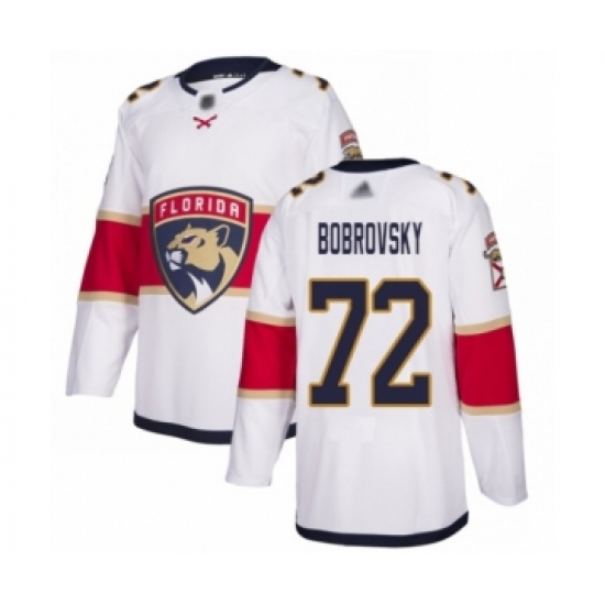 Youth Florida Panthers #72 Sergei Bobrovsky Authentic White Away Hockey Jersey - Ujersey