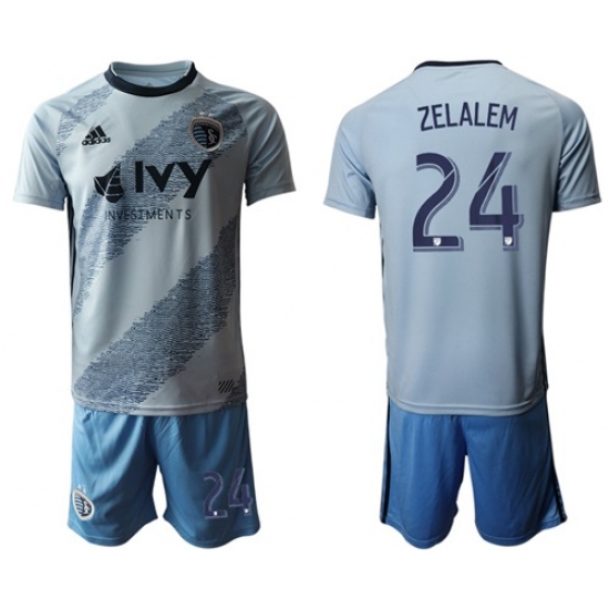 Sporting Kansas City #24 Zelalem Home Soccer Club Jersey - Ujersey