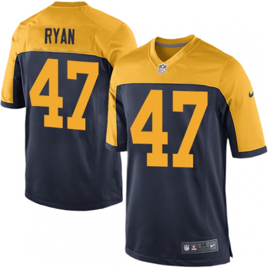 Men's Nike Green Bay Packers #47 Jake Ryan Game Navy Blue Alternate NFL Jersey - Ujersey