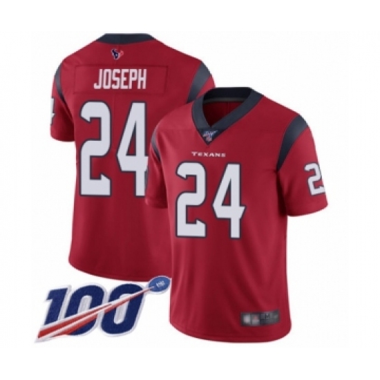 Men's Houston Texans #24 Johnathan Joseph Red Alternate Vapor Untouchable Limited Player 100th Season Football Jersey - Ujersey