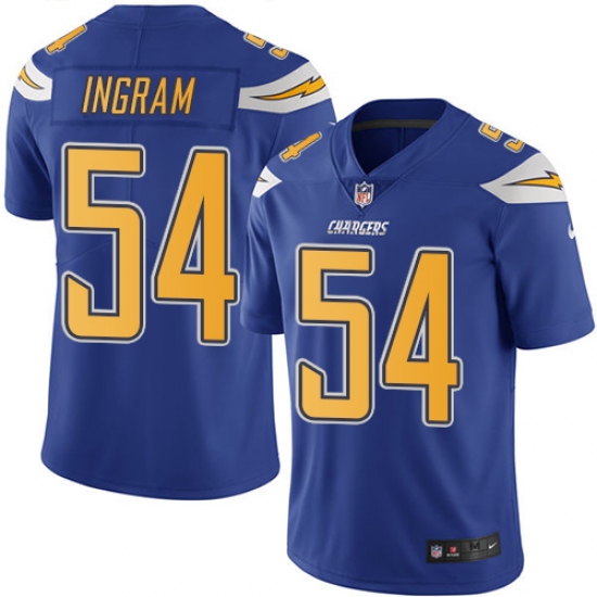 Youth Nike Los Angeles Chargers #54 Melvin Ingram Limited Electric Blue Rush Vapor Untouchable NFL Jersey - Ujersey