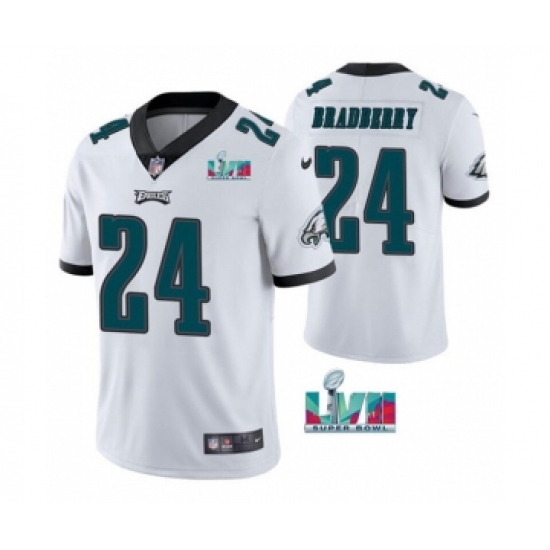 Men's Philadelphia Eagles #24 James Bradberry White Super Bowl LVII Vapor Untouchable Limited Stitched Jersey - Ujersey
