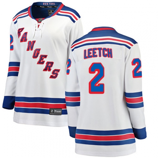 Women's New York Rangers #2 Brian Leetch Fanatics Branded White Away Breakaway NHL Jersey - Ujersey