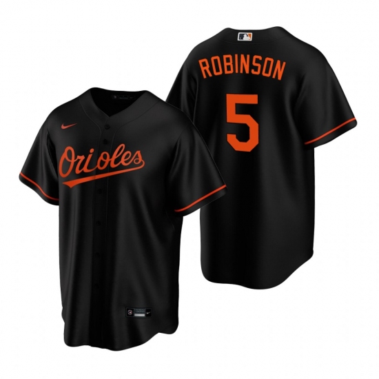 Men's Nike Baltimore Orioles #5 Brooks Robinson Black Alternate Stitched Baseball Jersey - Ujersey