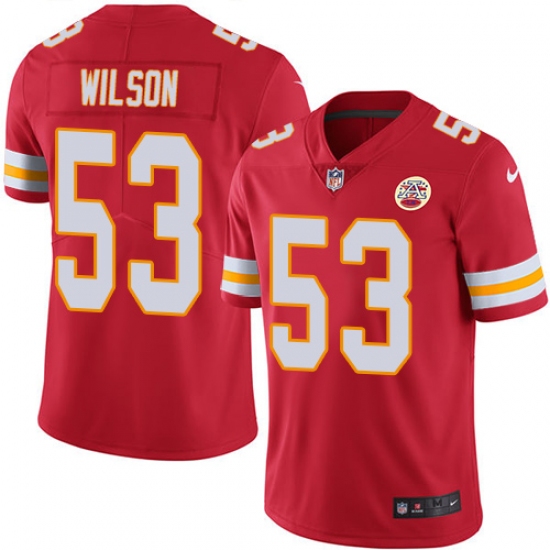 Men's Nike Kansas City Chiefs #53 Ramik Wilson Red Team Color Vapor Untouchable Limited Player NFL Jersey - Ujersey