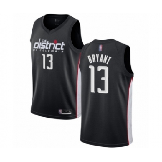 Men's Washington Wizards #13 Thomas Bryant Authentic Black Basketball Jersey - City Edition - Ujersey
