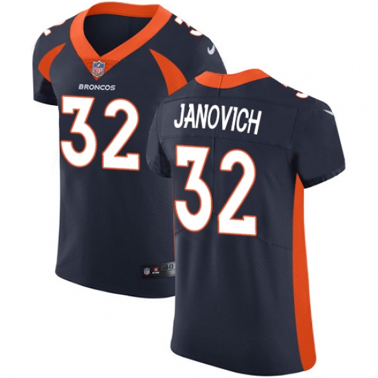 Men's Nike Denver Broncos #32 Andy Janovich Navy Blue Alternate Vapor Untouchable Elite Player NFL Jersey - Ujersey