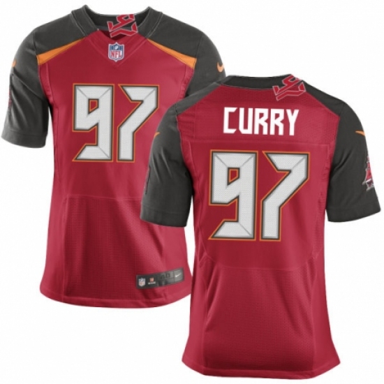 Men's Nike Tampa Bay Buccaneers #97 Vinny Curry Elite Red Team Color NFL Jersey - Ujersey