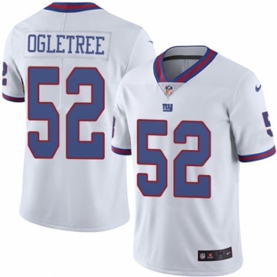Men's Nike New York Giants #52 Alec Ogletree Limited White Rush Vapor Untouchable NFL Jersey - Ujersey