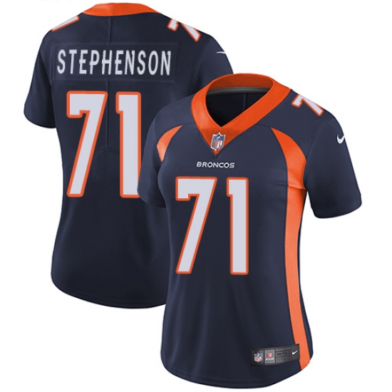 Women's Nike Denver Broncos #71 Donald Stephenson Navy Blue Alternate Vapor Untouchable Limited Player NFL Jersey - Ujersey
