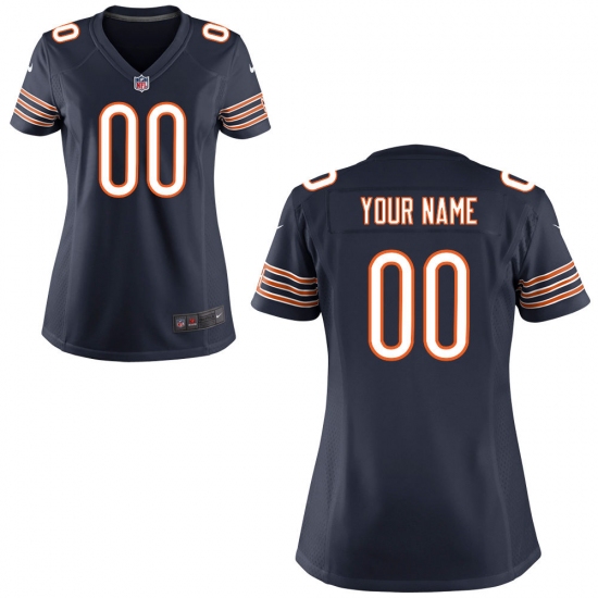 Women's Chicago Bears Nike Navy Blue Custom Game Jersey - Ujersey