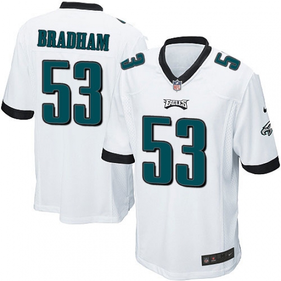Men's Nike Philadelphia Eagles #53 Nigel Bradham Game White NFL Jersey