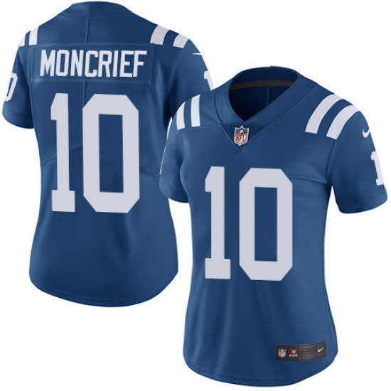 Women's Nike Indianapolis Colts #10 Donte Moncrief Elite Royal Blue Team Color NFL Jersey - Ujersey