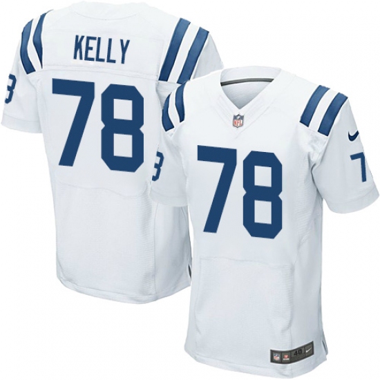 Men's Nike Indianapolis Colts #78 Ryan Kelly Elite White NFL Jersey - Ujersey