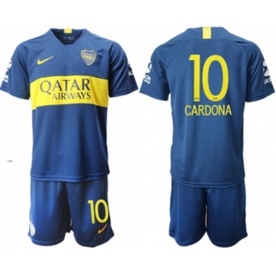 Boca Juniors #10 Cardona Home Soccer Club Jersey