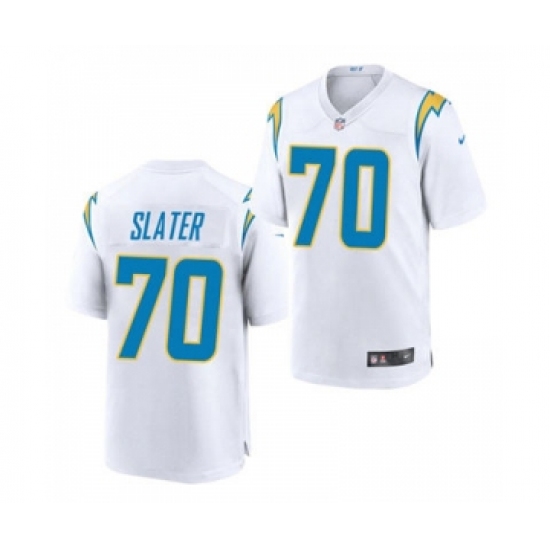 Men's Los Angeles Chargers #70 Rashawn Slater White 2021 Vapor Untouchable Limited Jersey - Ujersey