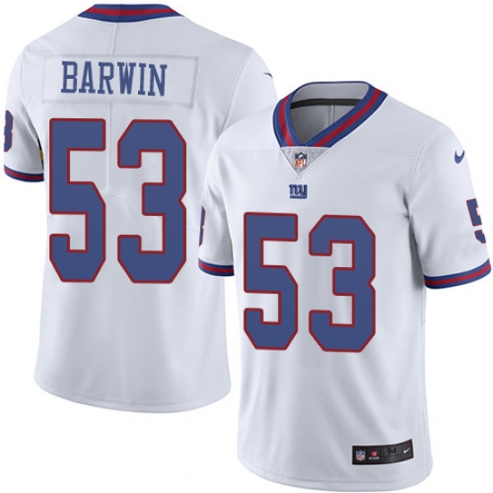 Youth Nike New York Giants #53 Connor Barwin Limited White Rush Vapor Untouchable NFL Jersey - Ujersey