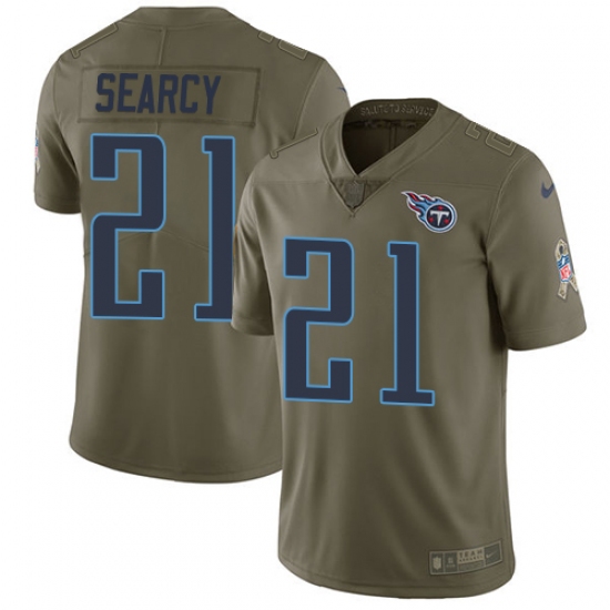 Men's Nike Tennessee Titans #21 Da'Norris Searcy Limited Olive 2017 Salute to Service NFL Jersey - Ujersey