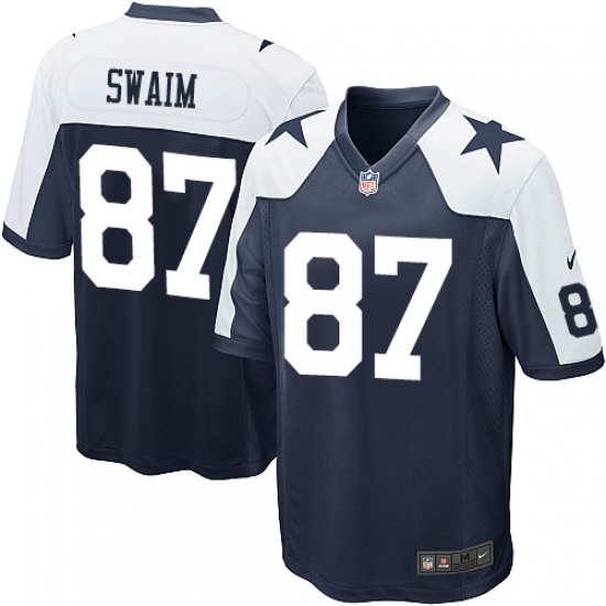 Men's Nike Dallas Cowboys #87 Geoff Swaim Game Navy Blue Throwback Alternate NFL Jersey - Ujersey