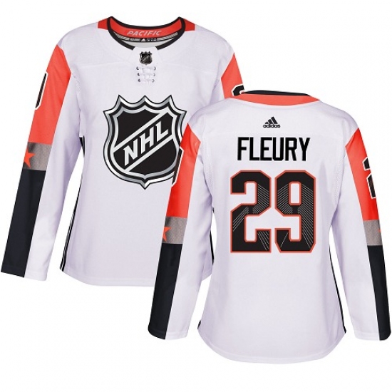 Women's Adidas Vegas Golden Knights #29 Marc-Andre Fleury Authentic White 2018 All-Star Pacific Division NHL Jersey - Ujersey