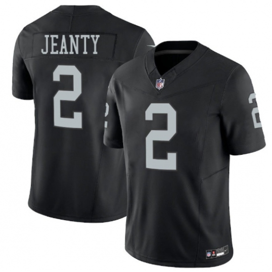 Men's Las Vegas Raiders #2 Ashton Jeanty Black 2025 F.U.S.E. Vapor Stitched Football Jerseys - Ujersey