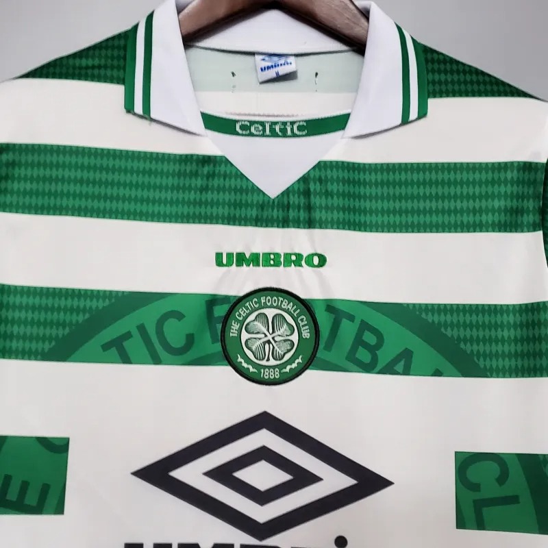 Celtic Retro Soccer Jersey Home Custom Shirt 1998/99 - ujerseystore