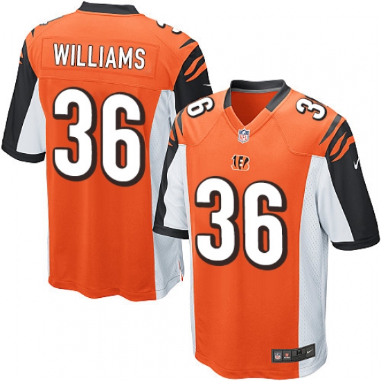 Men's Nike Cincinnati Bengals #36 Shawn Williams Game Orange Alternate NFL Jersey - Ujersey