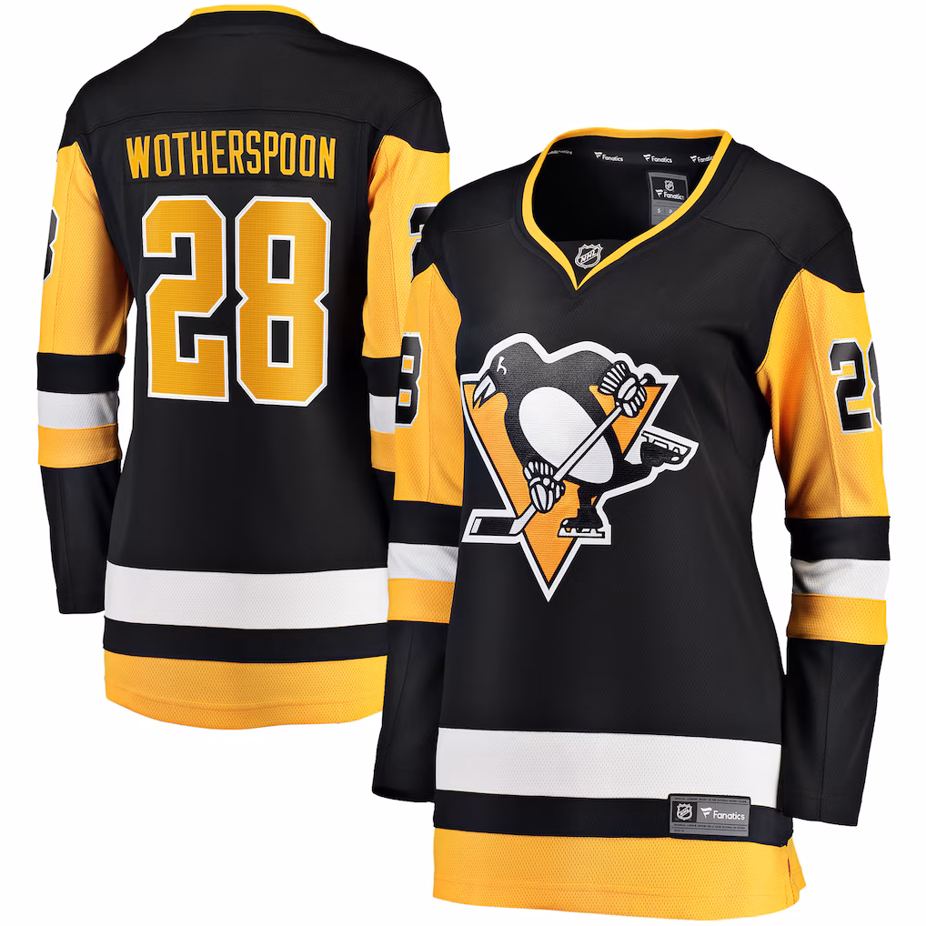 Women's Pittsburgh Penguins Parker Wotherspoon Fanatics Black Home Breakaway Jersey