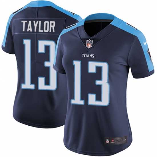 Women's Nike Tennessee Titans #13 Taywan Taylor Navy Blue Alternate Vapor Untouchable Limited Player NFL Jersey - Ujersey