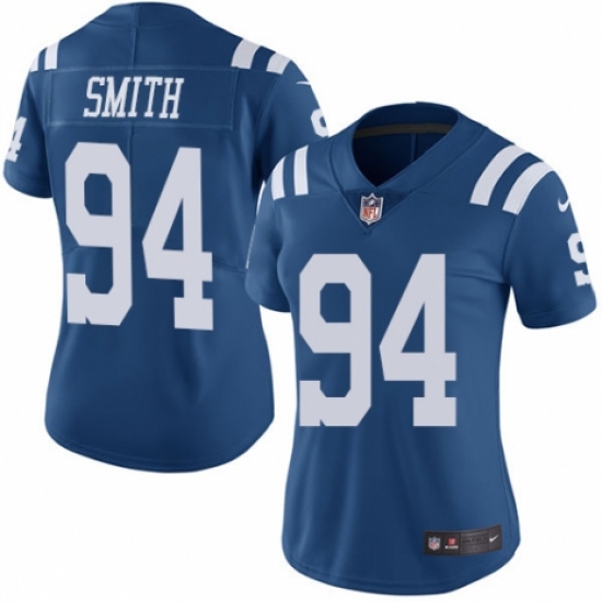 Women's Nike Indianapolis Colts #94 Tyquan Lewis Limited Royal Blue Rush Vapor Untouchable NFL Jersey - Ujersey