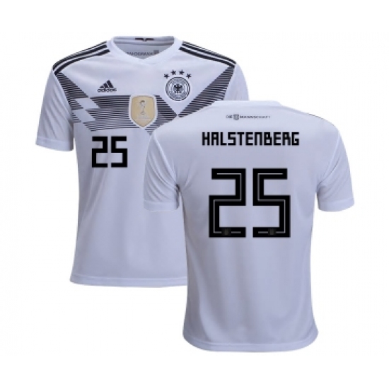 Germany #25 Halstenberg White Home Kid Soccer Country Jersey