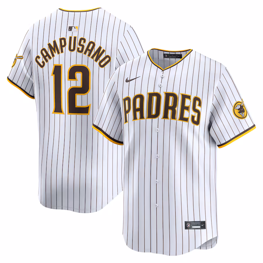 Men's San Diego Padres Luis Campusano Nike White Home Limited Player Jersey - Ujersey NHL
