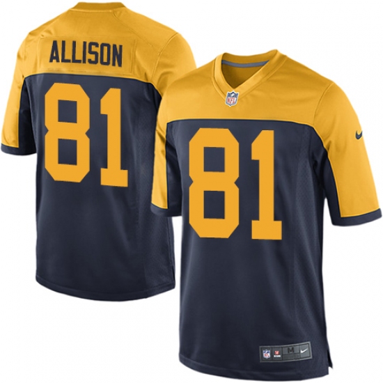 Men's Nike Green Bay Packers #81 Geronimo Allison Game Navy Blue Alternate NFL Jersey - Ujersey