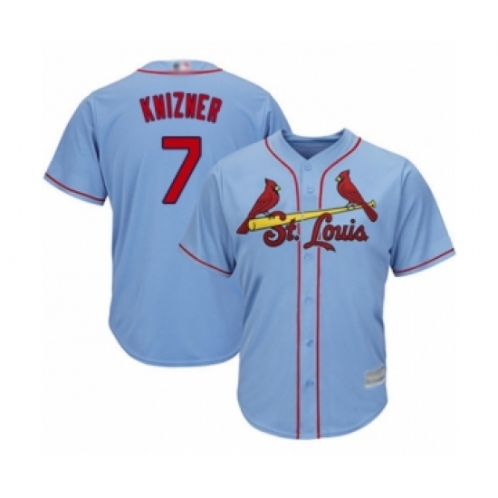 Youth St. Louis Cardinals #7 Andrew Knizner Replica Light Blue Alternate Cool Base Baseball Player Jersey - Ujersey