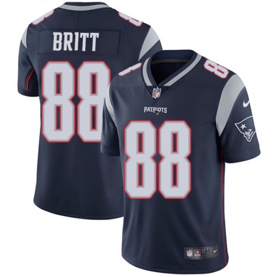 Men's Nike New England Patriots #88 Kenny Britt Navy Blue Team Color Vapor Untouchable Limited Player NFL Jersey - Ujersey