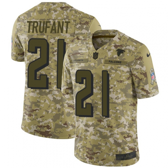 Men's Nike Atlanta Falcons #21 Desmond Trufant Limited Camo 2018 Salute to Service NFL Jersey