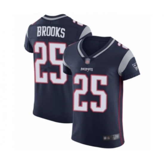 Men's New England Patriots #25 Terrence Brooks Navy Blue Team Color Vapor Untouchable Elite Player Football Jersey - Ujersey