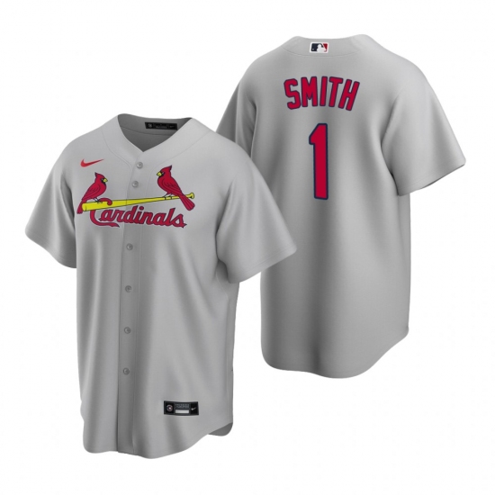 Men's Nike St. Louis Cardinals #1 Ozzie Smith Gray Road Stitched Baseball Jersey - Ujersey